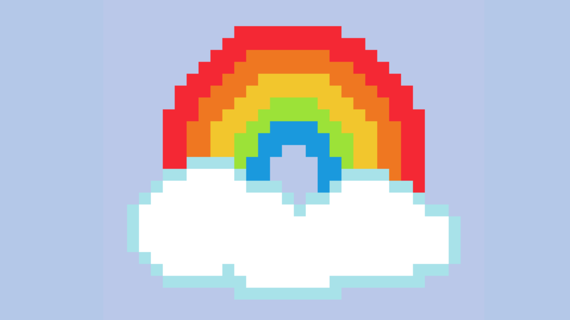 雲と虹のドット絵