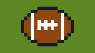 ラグビーボールのドット絵